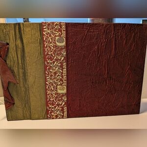 Molly West Handbound Christmas Photo Album | Silk & Embroidered Holiday Keepsake
